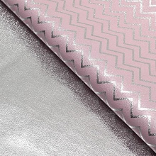 Плёнка с металлизированная "Зигзаги",  цвет розовый, 50х70 см