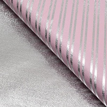 Плёнка с металлизированная "Диагонали", цвет розовый, 50х70 см