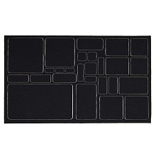 Заплатка самоклеющаяся квадраты, прямоугольники (ткань) 145х245мм (черны...
