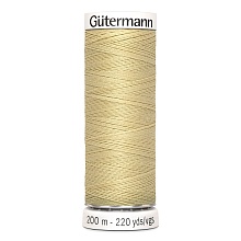 Нить Sew-All 100/200 м для всех материалов, 100% полиэстер Gutermann (249, светло-песоч...