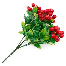 Букет Брусничник с ягодами 29см 5 веток ВАНДР красный
