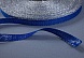 Лента киперная декоративная цветная №7456 10 мм (40, синий/серебро)