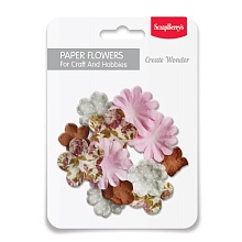 Набор бумажных цветочков Дизайн 5 20 штук