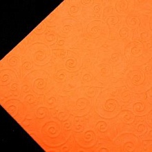 Бумага с рельефным рисунком "Завитки" 3л  (9, оранжевый)