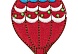 Термоаппликация 'Красный воздушный шар', 4.0*5.5см