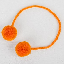 Декоративный элемент на верёвочке 2 шарика, d= 3 см (5, оранжевый)