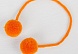 Декоративный элемент на верёвочке 2 шарика, d= 3 см (5, оранжевый)