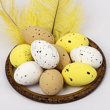 Пасхальный декор "Яйца" 4*6 см (уп. 9 шт), микс