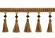 Бахрома 807 с коричневой бусиной (уп=12м) (8, т.золото)