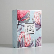 Коробка складная «Цветы», 22 × 30 × 10 см