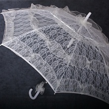 Зонтик большой гипюр (1, молочный)