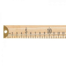 Метр деревянный, 1м, см/дюймы 