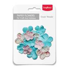 Набор бумажных цветочков Дизайн 10, 20 штук