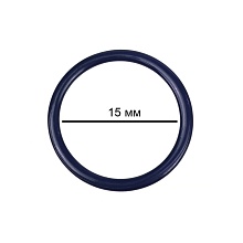 Кольцо для бретелек металл 1 часть 15мм 2 пары (919, т.синий)